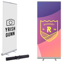 Retractable Banner Stand With 33 Inch X 78 Inch Custom Printed
