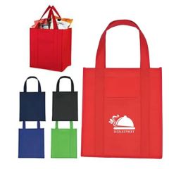 Reusable 10 Inch Gusset Matte Laminated Shoppers Tote Bag