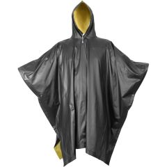 Reversible Black/Yellow PVC Poncho