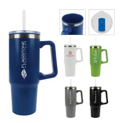 Rhea 30 Oz Steel/ 100 Percent Recycled PP Liner Travel Mug