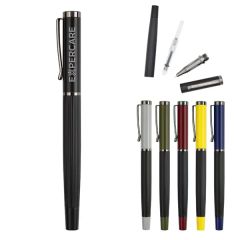 Ribbed Metal Ball Pen
