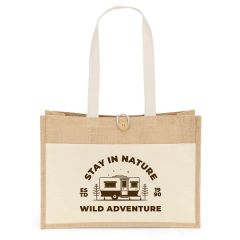 Riley - Jute Tote - Screen Print