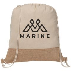 Rio Drawstring Bag 5 Oz. Recycled Cotton Blend W/ Jute