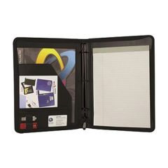 Riverdale Deluxe Padfolio With 1 Inch -3 Ring Binder And Zipper C
