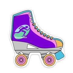 Roller Skate Shaped Notekeeper Magnet 20 MIL