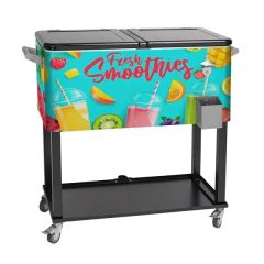 Rolling Cooler Vending Cart, Wrap Graphic