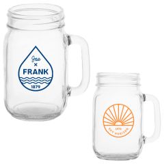 Root Handled Jar Glass - 16 Oz - Colorjet