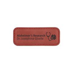 Rose Leatherette Badge W/ Magnet