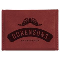 Rose Leatherette Business Card Holder