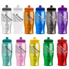 Rotation 27 Oz Transparent Contour Bottle W/Push-Pull Lid