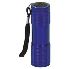 Round 3 3/8 Inch Aluminum LED Flashlight With Strap