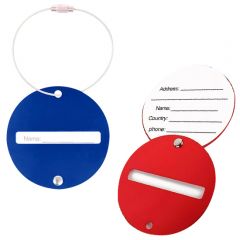 Round Aluminum Luggage Tag