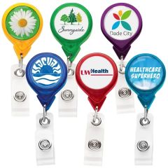 Round Best Retractable Badge Reel Translucent