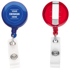 Round Best Retractable Badge Reel Translucent Color