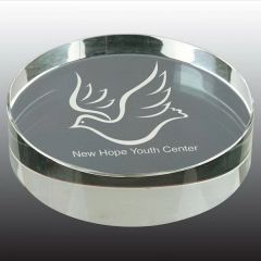 Round Crystal Paperweight