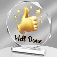Round Edge Crystal Glass Awards