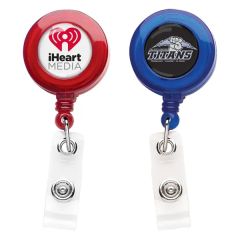 Round Good Retractable Badge Reel Translucent