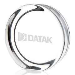 Round Paperweight With Flat Edge