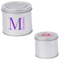 Round Tin Box With Window Lid 3.543.54 Inch