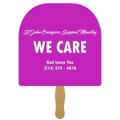 Round Top Hand Fan Full Color