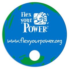 Round/Ball W/ Hole Hand Fan Full Color 1 Side