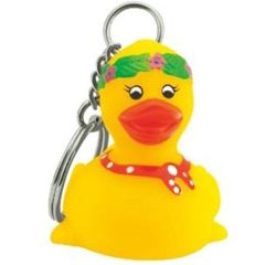 Rubber Friendly Duck Key Chain