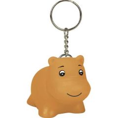 Rubber Hippo Key Chain