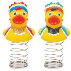 Rubber Indian Chief Duck Bobble