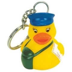 Rubber Mailman Duck Key Chain