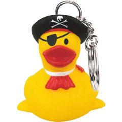 Rubber One-Eyed Pirate Duck Key Chain