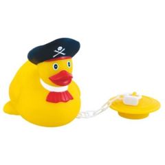 Rubber Pirate Duck W/Bath Tub Plug