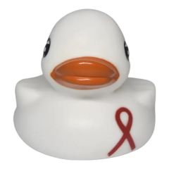 Rubber Red Ribbon Duck