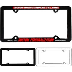 Rush Silkscreen Plastic License Plate Frame Black