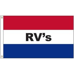 Rv's 3 Ft X 5 Ft Message Flag With Heading and Grommets