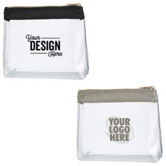 Sadie Satin Clear Cosmetic Bag
