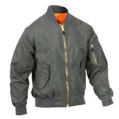 Sage Lightweight Enhanced Nylon Ma-1 Jacket