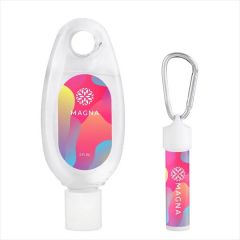 Sanitizer & Lip Moisturizer Carabiner Kit