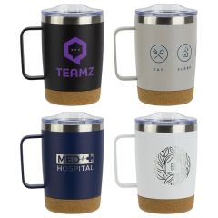 Sapora 12 Oz Vacuum Insulated Stainless Steel Mug With Cork