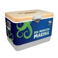 Sasquatch 54 Qt Wood Top Cooler, Wrap Graphic & Engraved Top