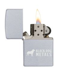 Satin Chrome Zippo Windproof Lighter Laser Engraved Only