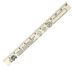School Bus Safety U Color Rulers - Natural Wood Finish