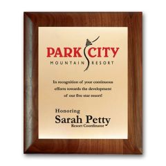 Screenprint Brass - Walnut Rolled Edge