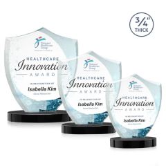 Scudo Shield Vividprint Award On Alberton Base - Black