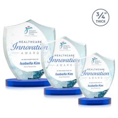 Scudo Shield Vividprint Award On Alberton Base - Blue