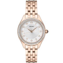 Seiko Ladies Crystal Pgp Silver Patterned