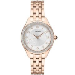 Seiko Ladies Crystal Pgp Silver Patterned