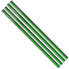 Set Of 4 In Green Straight Stainless Steel Straws
