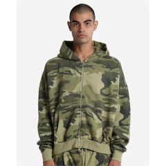 Shaka Wear Unisex Garment-Dyed Cropped Full-Zip Hooded Sw