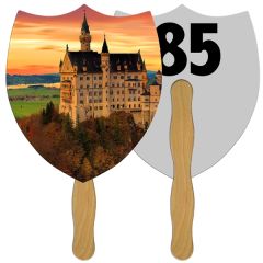 Shield 2 Auction Hand Fan Full Color