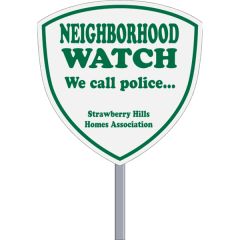 Shield Security Sign - Reflective